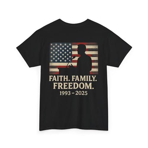 Charlie Kirk Faith, Family, Freedom Inspirational Unisex T-Shirt - Perfect for Celebrations, Gifts, and4