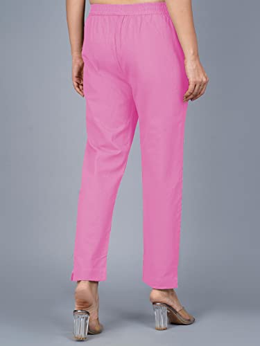 Image of Regular Fit Fully Elastic Waist Ankle Length Premium Cotton Casual Trouser Pant (Combo Pack of 2)