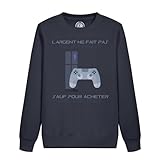 Felpa Bambino Videogiochi - Soldi Non Fa La Felicità Gaming PS, blu, 4 anni