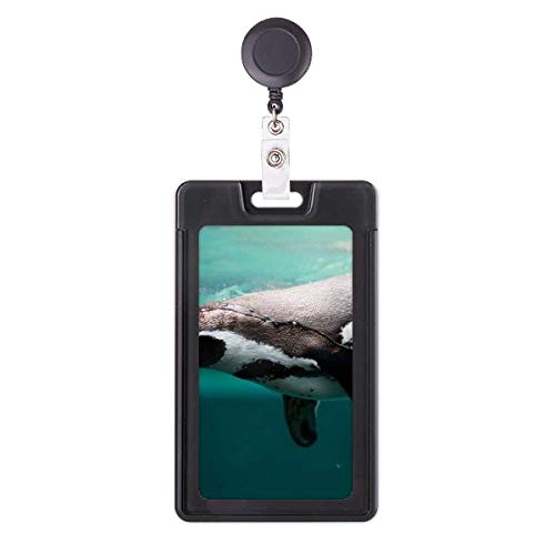 Funda retráctil para tarjeta de identificación con diseño de ballena y organismo marino
