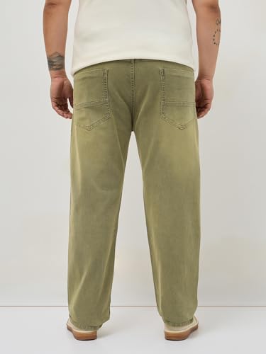 Image of Urbano Plus Men's Regular Fit Heavy Washed Denim Jeans Stretchable