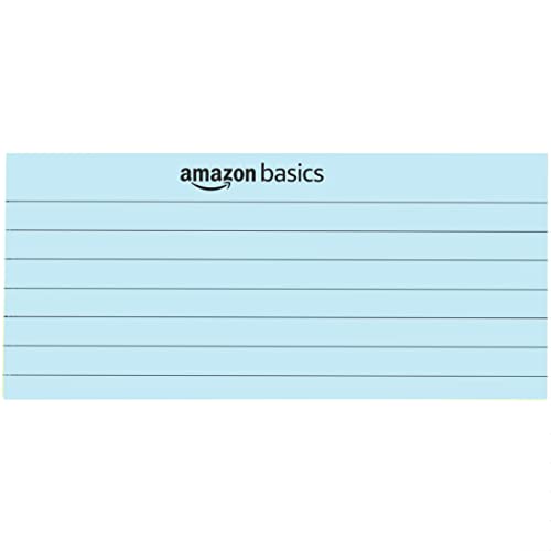 Image of amazon basics Wide Ruled 5X 8 - Inch 50-Sheet Lined Writing Note Pad Blue - Pack Of 12