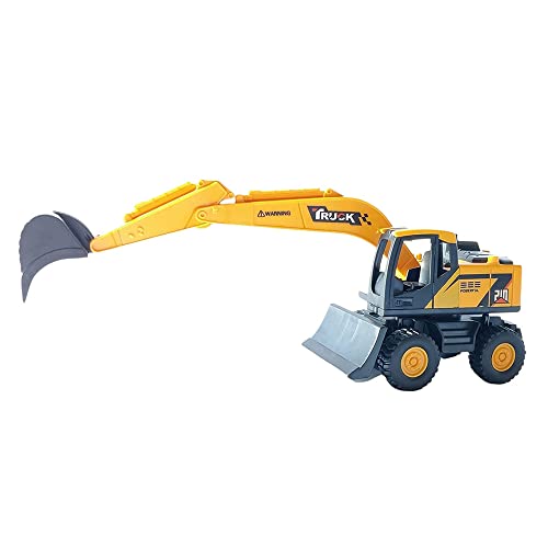 Image of DEUSON ECOM Construction Bulldozer Excavator Loader Truck Vehicles for Kids Building Vehicle Engineer Toys for 3 4 5 Year Boy Toddlers Unbreakable Toy for Kid (706-15) yellow