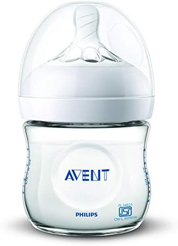 Philips Avent Classic Teat 1 Hole Newborn Flow - 0month+ (2Pc. Pack) with Philips Avent Natural 2.0 Bottle 125ml Single India SCF030/10