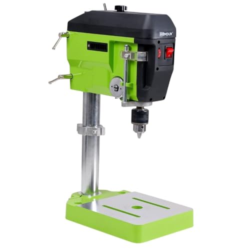 Image of HELLARO 680W High speed bench Electric Drill Machine - |with 3 Level Speed Drilling - Chuck size 13 mm - 2.5 Inch depth- Procut Bench Press drill |Green|