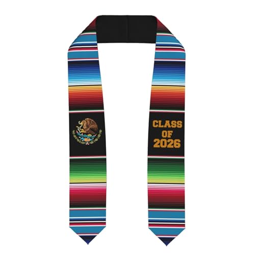 KKRMTUG Mexican Graduation Stole,Class Of 2026 Graduation Sash, Senior 2026 Graduation Stole