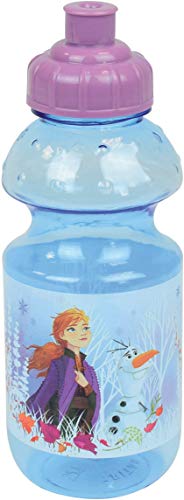 FUN HOUSE 005830 Disney Frozen Children's Water Bottle, Unisex, Blue, MM, 350 ml - Image 2