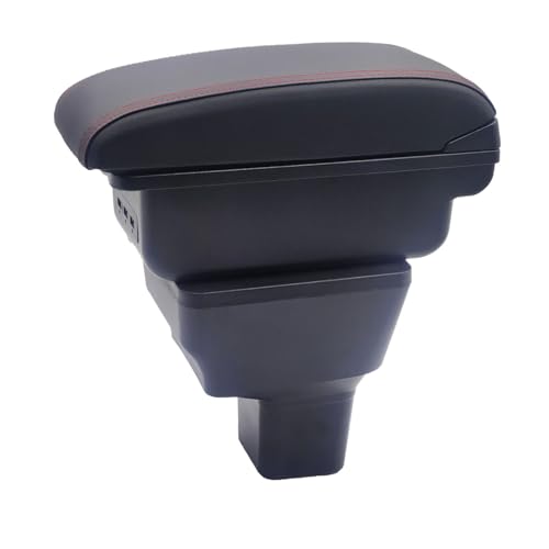XSHENG Car armrest Box Suitable for Nissan Versa armrest 2020-2024 Model armrest Box Center Storage Box Manual Control Center Console (Black with red line)