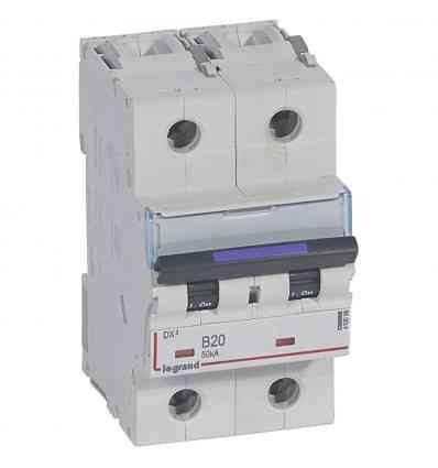 Disjoncteur DX³ 50kA - 2P 230V~ à 400V~ - 20A - courbe B - 3 modules