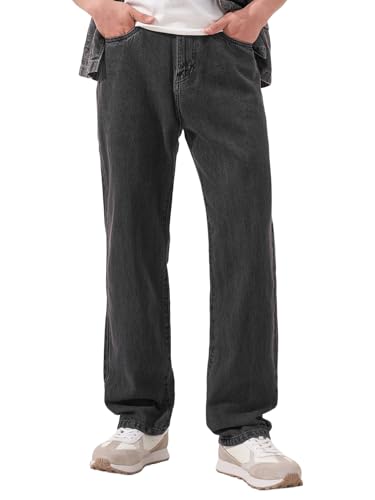 Image of Highlander Men's Relaxed-Fit Cargo Pocket Jeans | Clean Look | Cotton Comfort | Utility Style| Cargo Jeans for Man