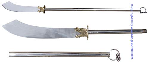 KungfuDirect Dragon Head Stainless Steel Pudao - Two Piece