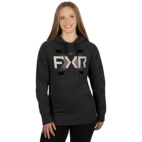 FXR Victory Pullover Hoodie Black/Muted Grape Hoody Long Sleeve Phone Pocket3