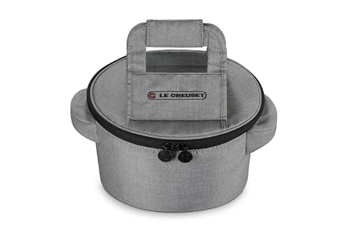 Image of Le Creuset Small Round Tote Bag, Noir | Small Fits 4.5 qt. or 5.5 qt. Round Dutch Oven