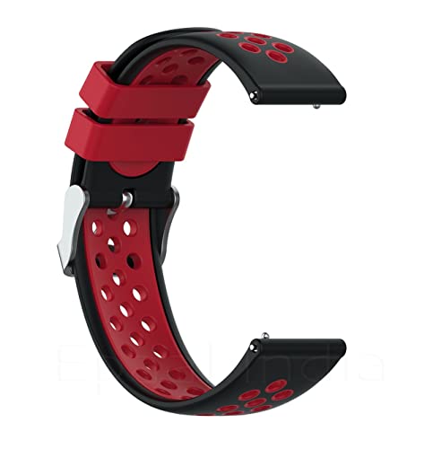 Image of Epaal 22mm Universal Silicone Strap with Flat Metal Buckle for all 22mm Smart Watches, Samsang Watch 3 45mm / Gear S3 Classic /Frontier /Huawei GT2 /Realme Watch 2 /2 Pro /S /S Pro