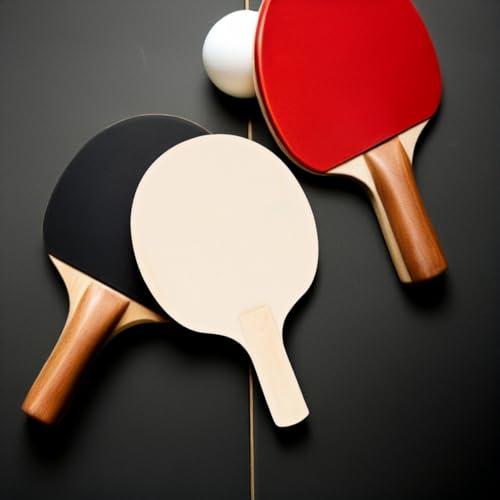 Image of DIY Table Tennis Paddle Blanks Unpainted Wooden Rackets for Kids and Adults Paintable Craft Blanks 4 Pack Indoor Outdoor .03X5.90X0.78In
