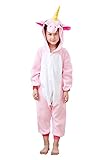 Kids Unisex Animal Onesie Unicorn Pajamas Cosplay Outfit Halloween Costume One-Piece Birthday Gifts...