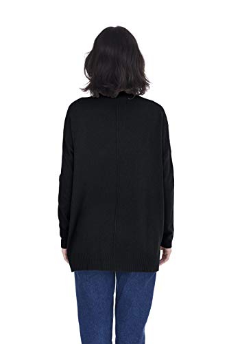 Cashmeren Women’s Oversized Turtleneck Sweater with Side Slits 100% Pure Cashmere Long Sleeve Roll Neck Pullover4