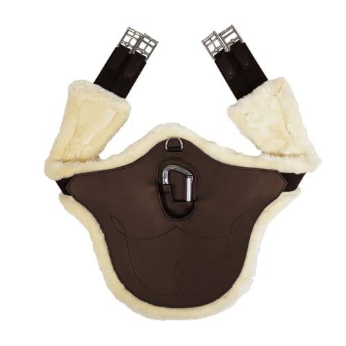 Sangle anatomic bavette mouton choco 135cm idéale pour les concours
