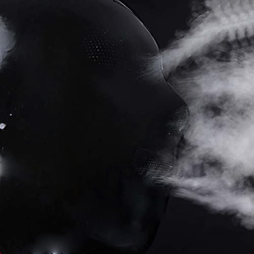 Latex Hood Mask Rubber Catsuit Pinholes for Mouth Eyes and Nose with Zipper Latex Mask