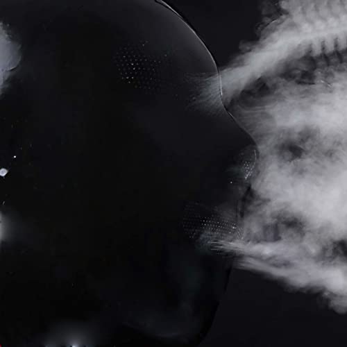 EXLATEX Latex Hood Mask Rubber Catsuit Pinholes for Mouth Eyes and Nose with Zipper Latex Mask