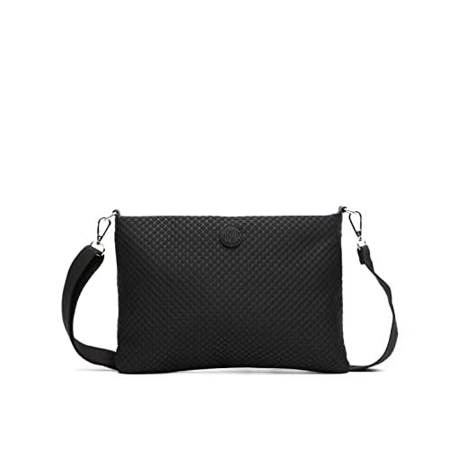 MISAKO Neoscent bolso bandolera en nylon - Bolso casual de moda para mujer - Cómodo y resistente Neoscent Negro 21 X 30 X 2 cm