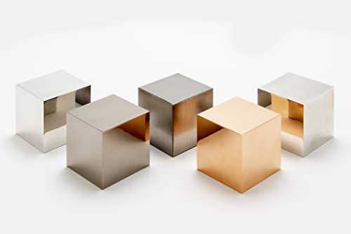 Cube en aluminium poli miroir 38mm pour collection haute précision