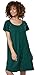 Produktbild HAPPY MAMA Damen Umstands Stillen Krankenhaus Kleid Nachthemd Seitentaschen 1029 (Dunkelgrün, 42, L)