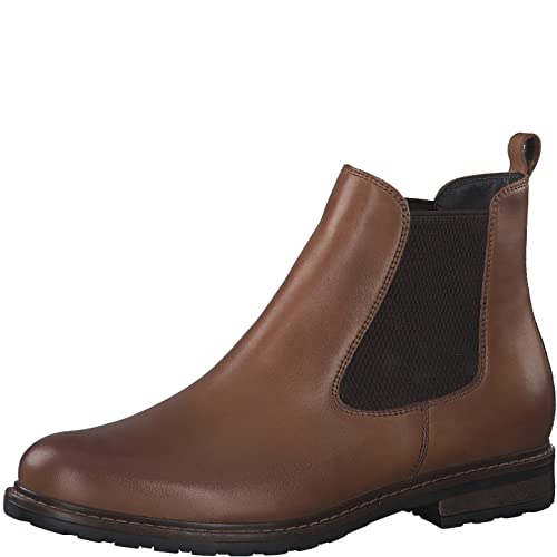 Tamaris Chelsea Boots für Damen, Stiefeletten für Damen, Braunes...