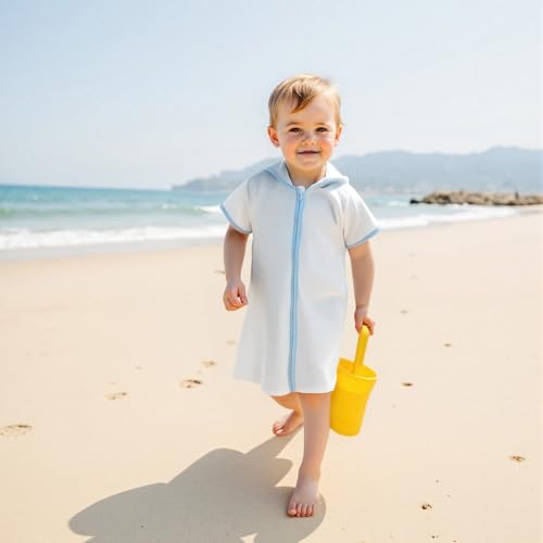 Toddler Boy Girl Terry Cloth Swim Cover Up Duck/Golf Print Beach Coverup Hoodie Kids Bathing Suit Kimono Cover Ups2