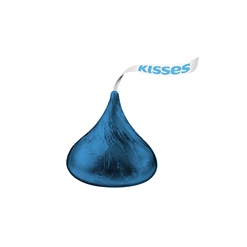 HERSHEY'S KISSES Milk Chocolate Dark Blue Foil, Candy Bulk Bag, 66.67 oz