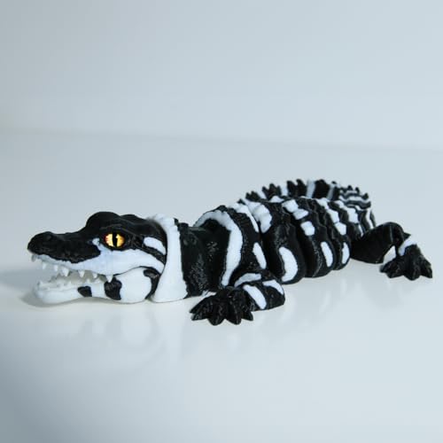 Coonoe 3D Articulated Crocodile Model with Glass Eyes