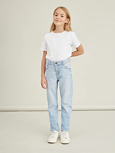 NAME IT Mädchen Klassische Jeans aus Bio-Baumwolle Light Blue Denim 134 – Ansicht 7