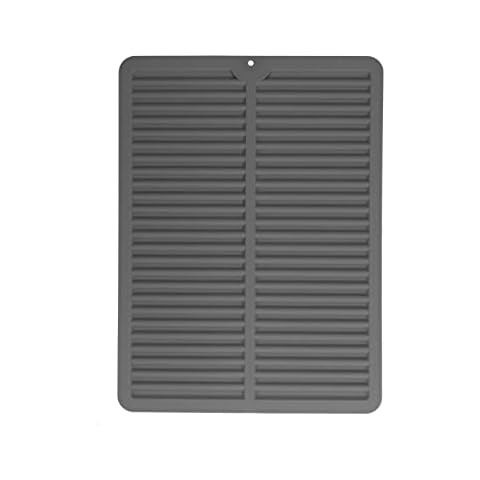 Dish Drying Mat, Silicone Dish Drying Pad Heat Resistant Washable Draining Pad for Kitchen Counter Utensils Cover