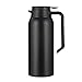 YEstge Termos piersiówka termiczna kawa karafka dzbanek wykonany ze stali nierdzewnej, butelka próżniowa z podwójnymi ściankami, 12 godzin przechowywania ciepła - czarna