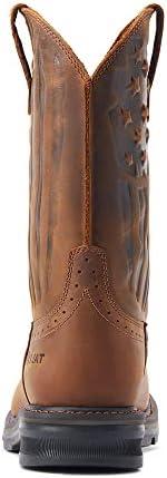 Ariat Mens Sierra Shock Shield Patriot Work Boot Distressed Brown 14 Wide | Image 2