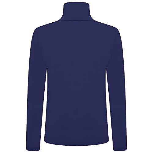 Image of Loxdonz Girls Long Sleeve Turtleneck Tee Shirt Kids Casual High Neck Tops T-Shirts | Youth Size 3-14