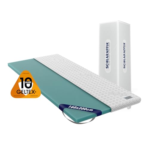 Schlaraffia Roll ’n’ Sleep GELTEX Topper: Atmungsaktiver Gel-Topper mit Gelschaum-Kern, Druckentlastend & Klimaregulierend, Waschbar und Allergikerfreundlich, Zertifizierte Qualität, 160x200 cm