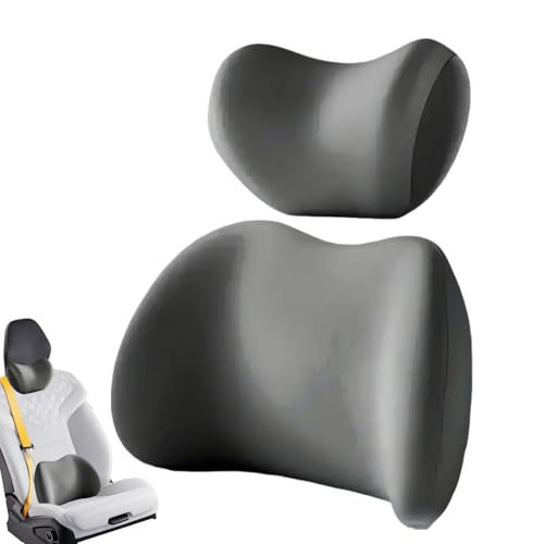 Cojín lumbar para coche, reposacabezas para asiento de coche y cojín lumbar, reposacabezas ergonómico para asientos de coche, cojín cervical, cojín lumbar, de cuello y espalda para viajes y