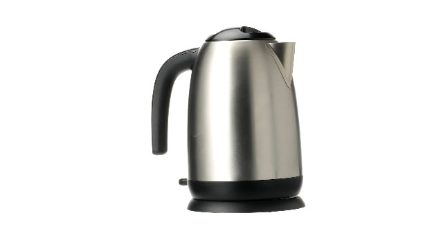Russell Hobbs Brushed Stainless Steel & Black Electric 1.7L Cordless Kettle with black handle (Fast Boil 3KW, Removable washable anti-scale filter, Pull off lid, Perfect pour spout) 23910