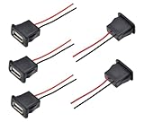 3A 2-polige USB-Buchse, 2-Draht-USB-Buchse mit Schnappnut-Schnalle für Panelmontage 3A Schnelllade-Typ-A-Buchse (5)