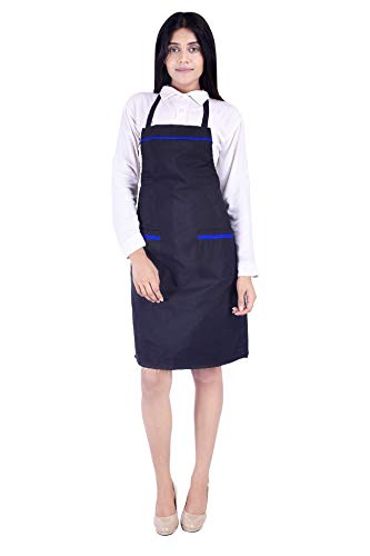 Image of Switchon Waterproof Polyester Apron with Pockets | Free Size Unisex Kitchen Cooking Chef for Home, Cafe, Hotel & Restaurant | Multi-Purpose for Gardening, Painting & Craft Work