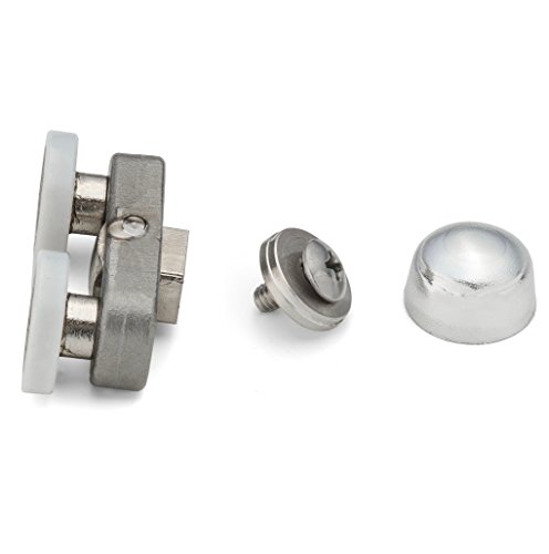 Roulette double E7 diamètre 17mm en nylon robuste pour douche