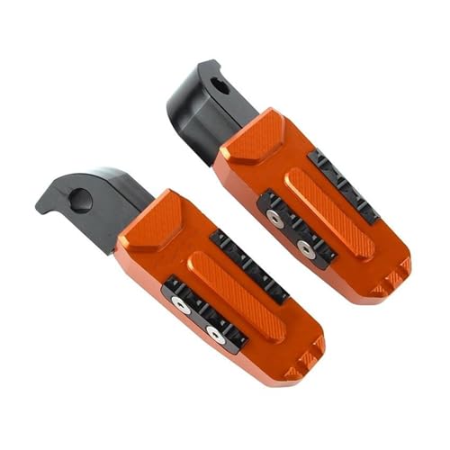 フットペグ 助手席フットレストリアフットペグ に適合する MT03 MT07 MT09 MT10 YZF R1/M R3 R7 XSR900 XMAX 300 TMAX 560 エアロスポーツ X NMAX 155 用(オレンジ)