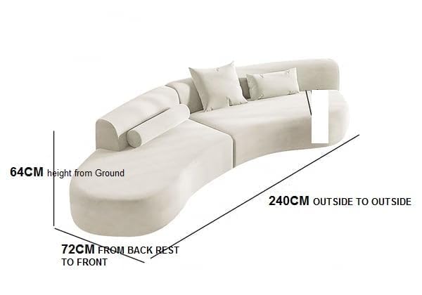 Image of Modern Classic L Shape Sectional Sofa Set, Chesterfield Style 4 Seater Sofa Set with Pillows for Living Room, Bedroom and Office, Office, and Hallway Colour (Blue)