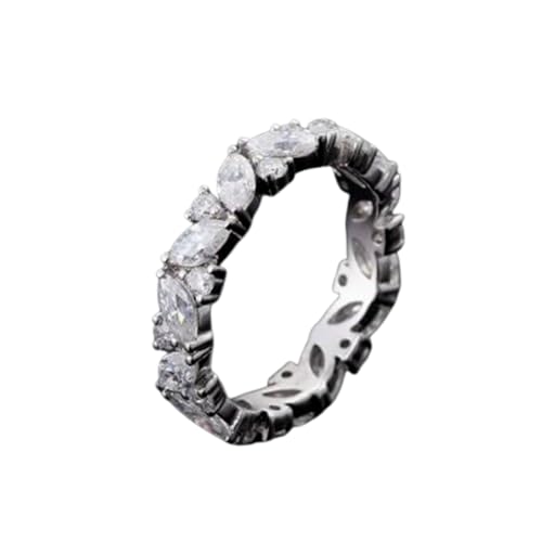Alliance ovale moissanite bague argent 925 femme solitaire VVS