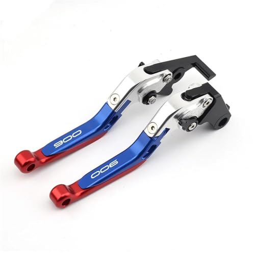 YUQUDGELKY Für Z900 2017-2024 2023 2022 Motorrad Verstellbare, Klappbare Und Ausziehbare Lenker-, Brems- Kupplungshebel(Blue Red)