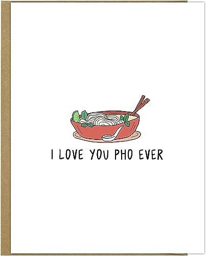 rockdoodles I Love You Phoever, Punny Valentine's Day Cards, Funny & Humorous Adult Valentine, Anniversary & Witty Love Puns for Him & Her (Love You Phoever)