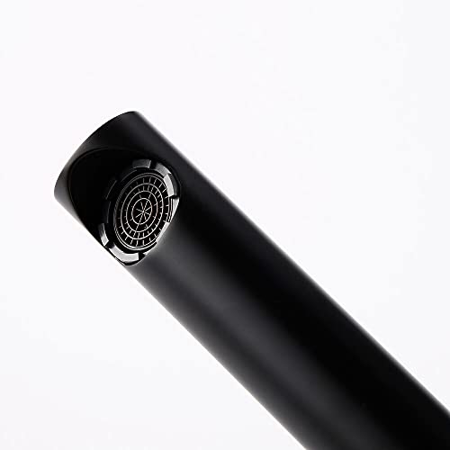 Mitigeur pont monotrou en laiton massif brossé noir mat pour vasque de luxe - 3