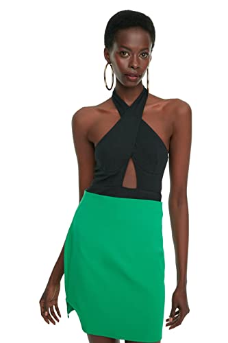 Body tissé uni pour femme Trendyol silhouette parfaite sans plis disgracieux