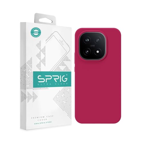 Image of SPRIG Compatible with IQOO 15 5G SilkTone Silicone Back Cover Drop Tested Shock Proof Mobile Case for Men, Women, Boys and Girls with Camera Protection (Rose Red)
